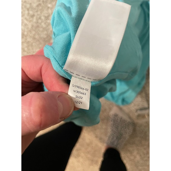 Athleta Santorini Cinch Midi Dress in  Blue Size Medium Athleisure Casual Errand - Picture 12 of 12